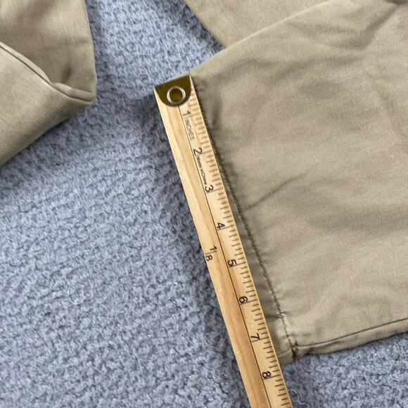 L.L. Bean Natural Fit Flannel Lined Pants Men's 34x29 Beige Outdoors Cotton - Picture 8 of 10